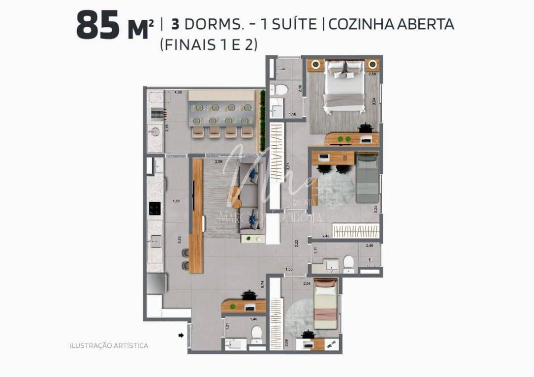 Apartamento, 3 quartos, 85 m² - Foto 25